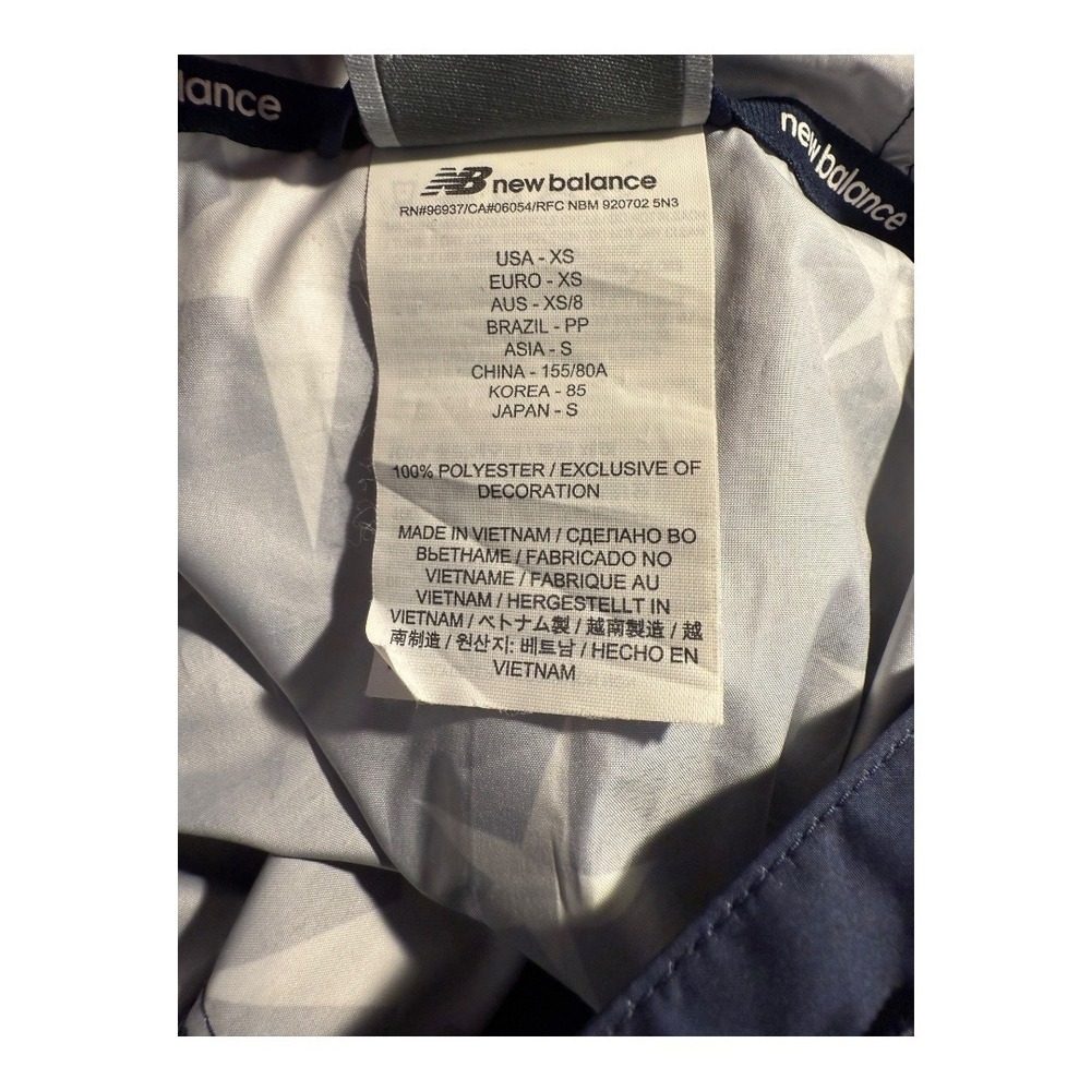 New Balance For J. Crew Star Print Hooded Lightweight Jacket Size XS Navy White - Picture 4 of 7